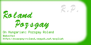 roland pozsgay business card